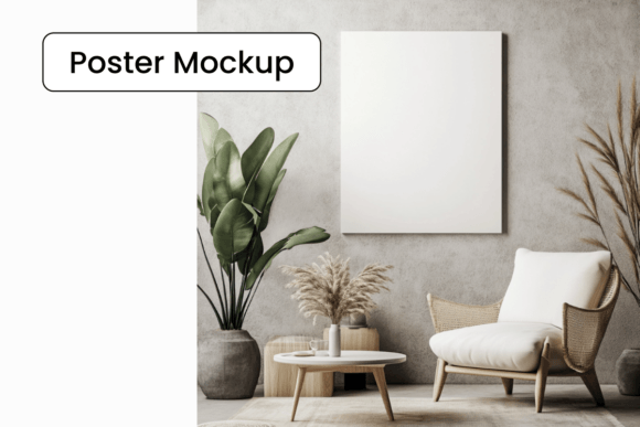 Download Vertical Canvas Mockup in Rustis Style - Canvas mockup Collection