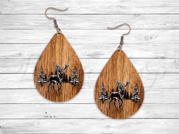Download Christmas Tree Reindeer Earring Blanks - Blanks Collection
